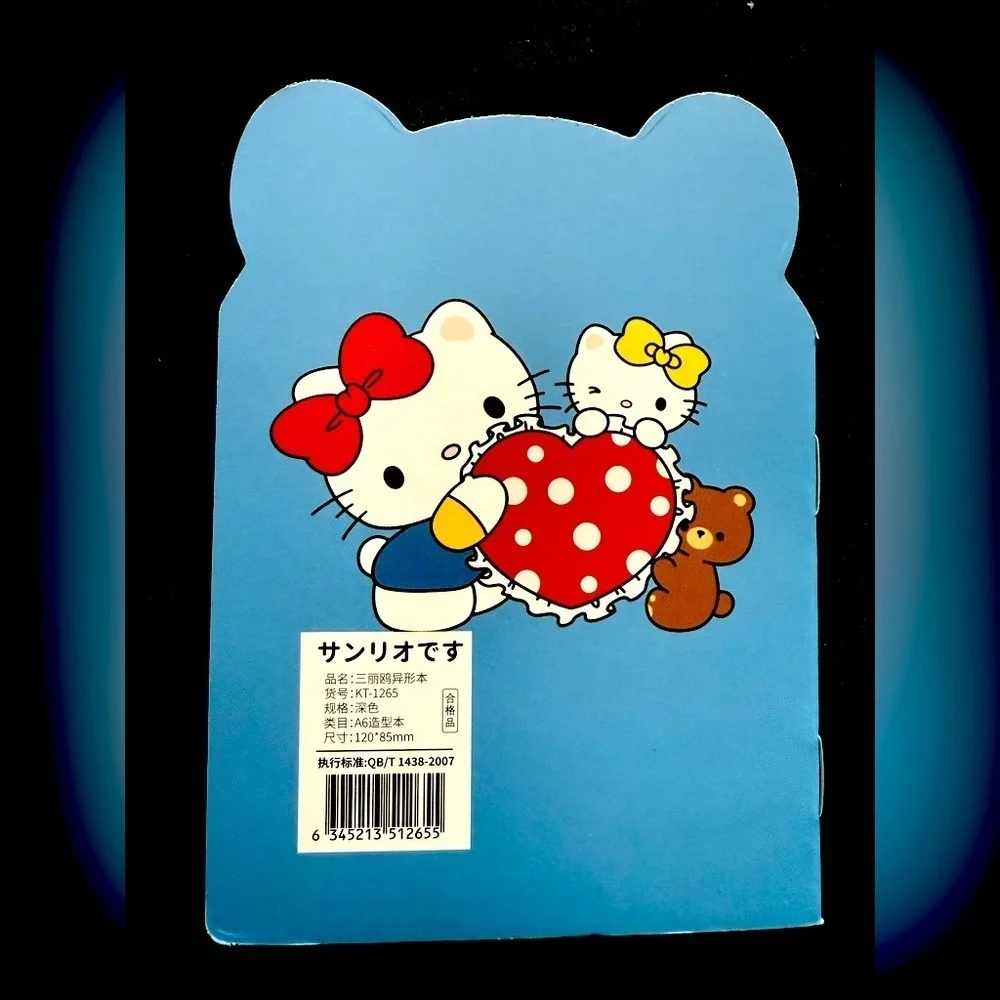 Hello Kitty Small Cute Notebook Multicolored with Red and Yellow Accents